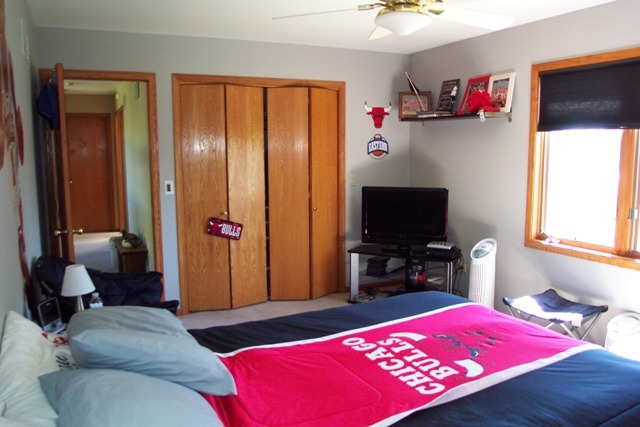 1605 Pine Street Spring Grove, IL 60081 - Photo 22 of 23 a bedroom with a bed and a flat screen tv