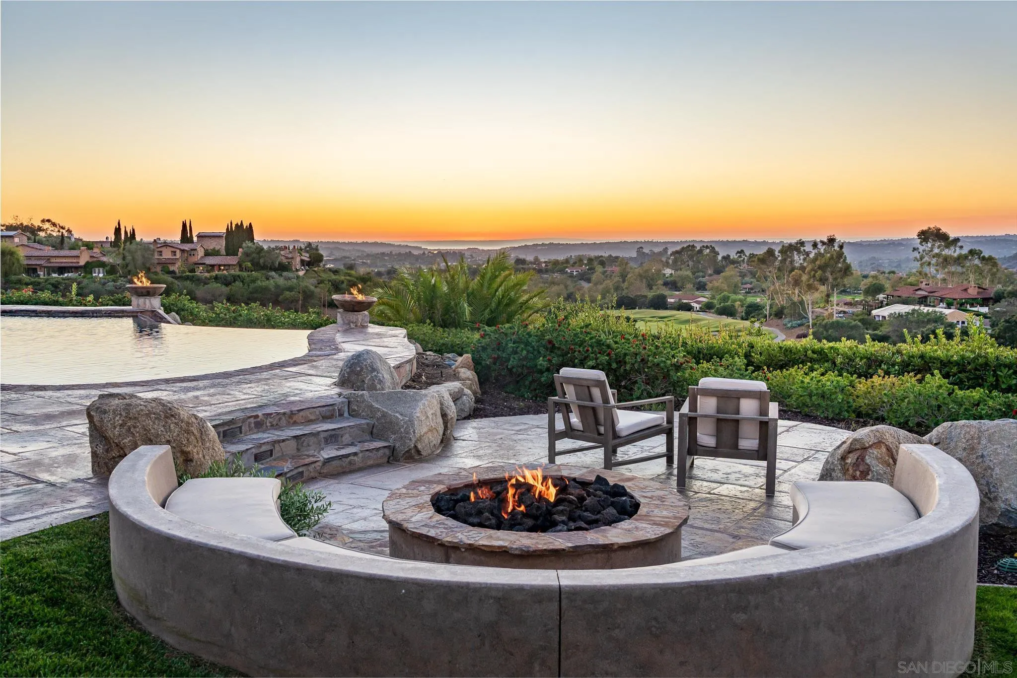 8415 Run Of The Knolls Court San Diego, CA 92127 - Photo 13 of 39 a view of a couches and a table in the patio