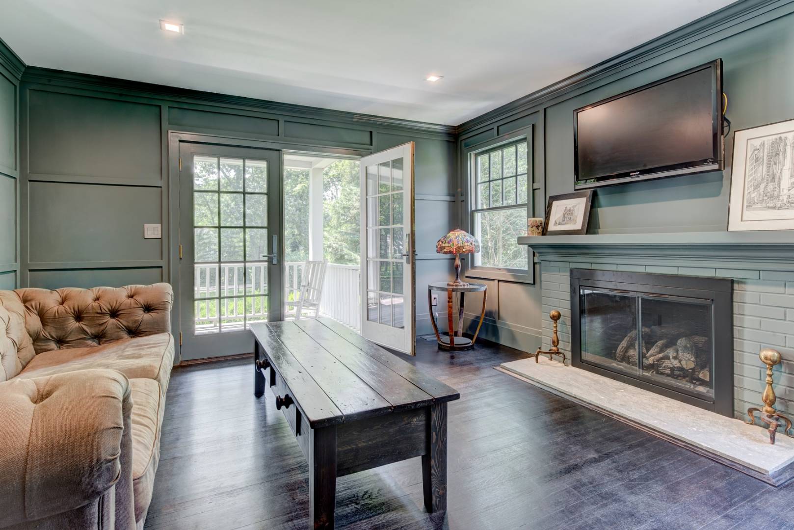 26 Wireless Road East Hampton, NY 11937 - Photo 11 of 13 a living room with furniture and a flat screen tv