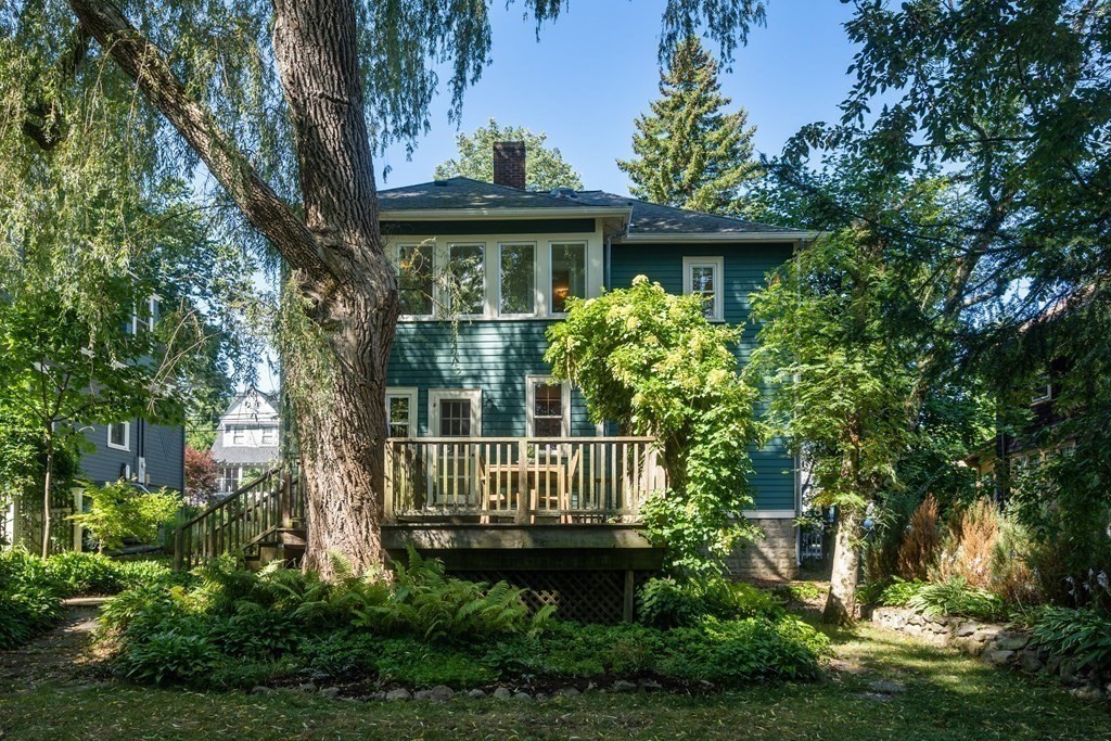 98 Hillside Avenue Arlington, MA 02476 - Photo 32 of 36 a front view of a house with garden