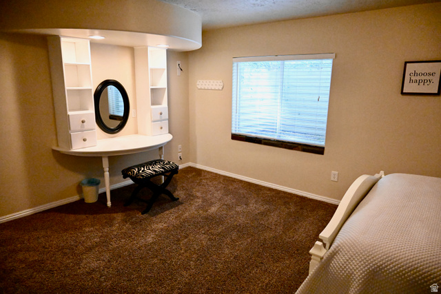 314 Brown Farm Lane Draper, UT 84020 - Photo 28 of 57 Built-in vanity with shelving and drawers, featuring an oval mirror and recessed lighting