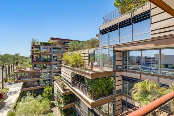 a view of city from balcony