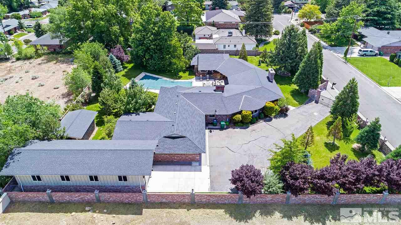 375 Chevy Chase Street Reno, NV 89509 - Photo 25 of 25 an aerial view of a house with a garden and lake view