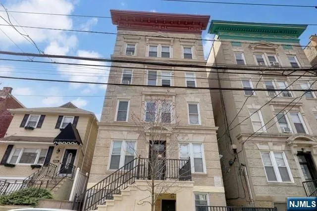 a front view of a building