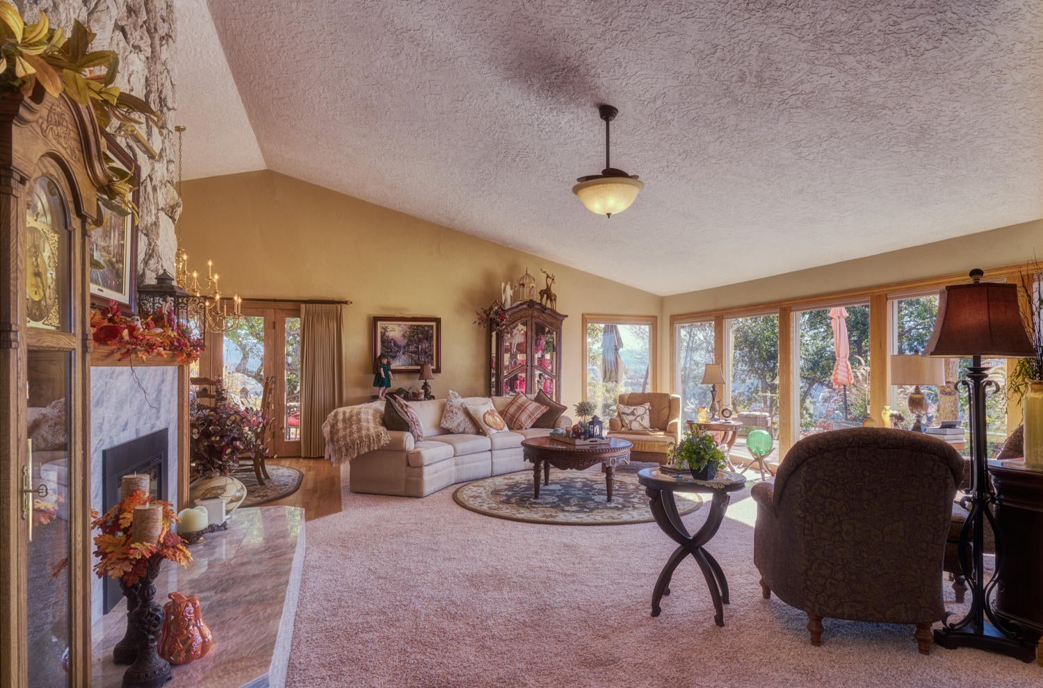 Light & bright expansive living room.