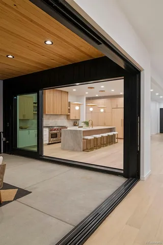 a view of a room with an empty space