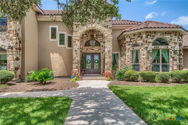 a view of a building with garden
