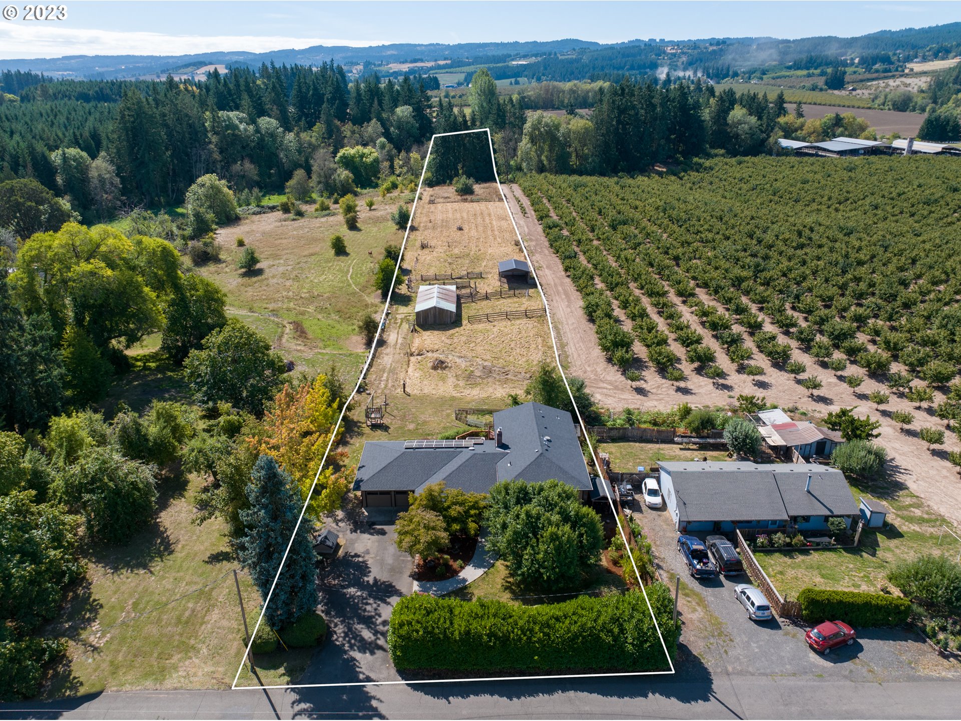 31170 Southwest Firdale Road Cornelius, OR 97113 - Photo 45 of 46 an aerial view of a house with a yard