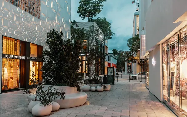 a view of path along with seating space