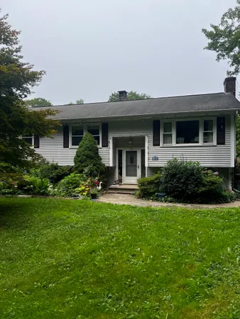 a house view with a garden space