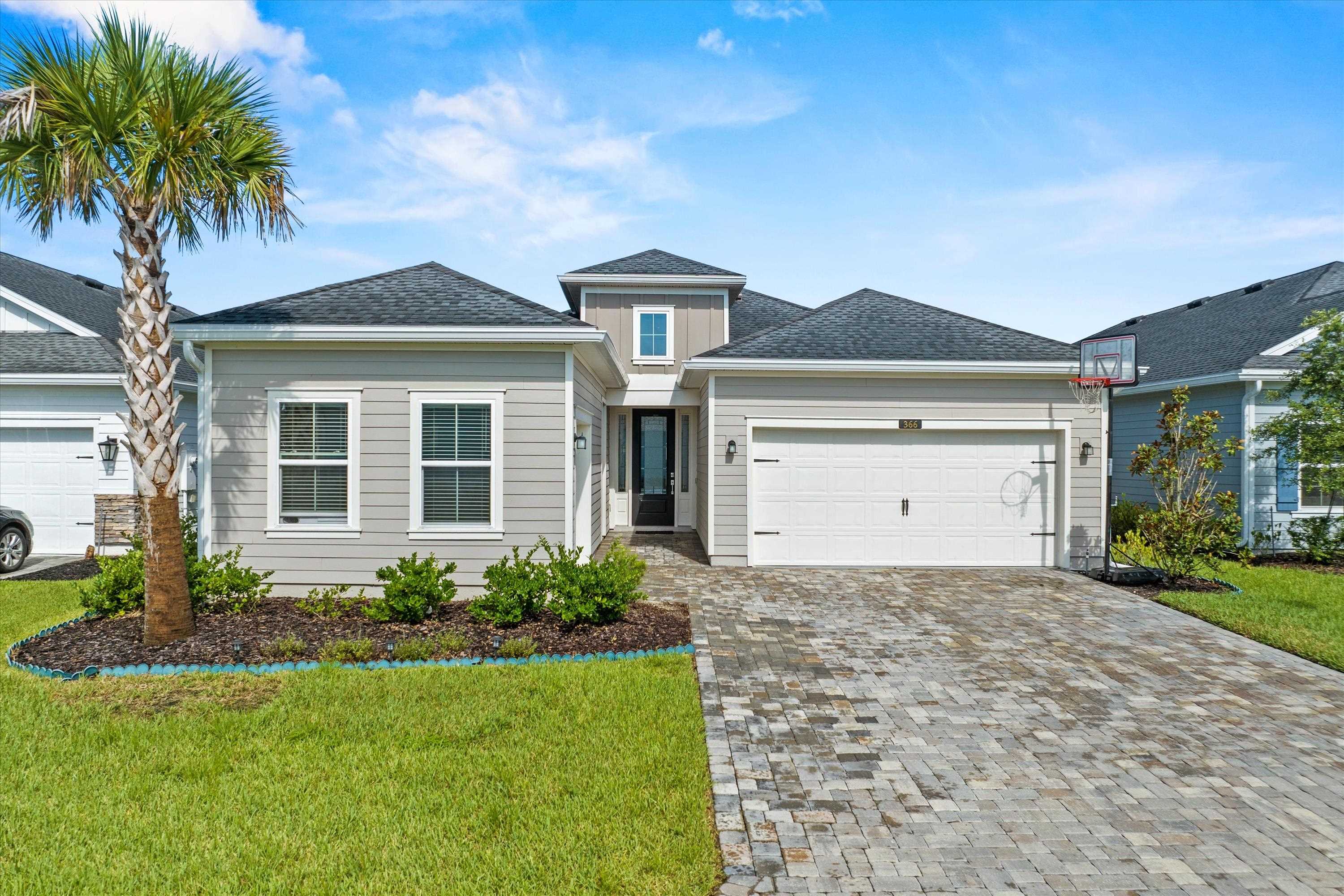 366 Varner Way St. Augustine, FL 32092 - Photo 1 of 50 a front view of a house with a yard and garage