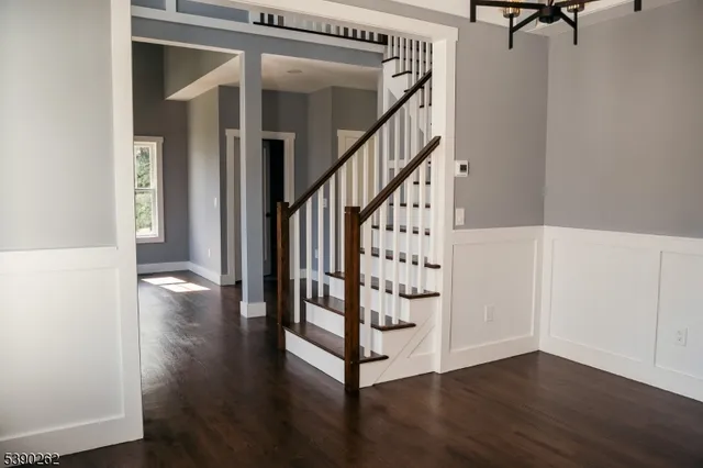 a view of entryway with wooden floor