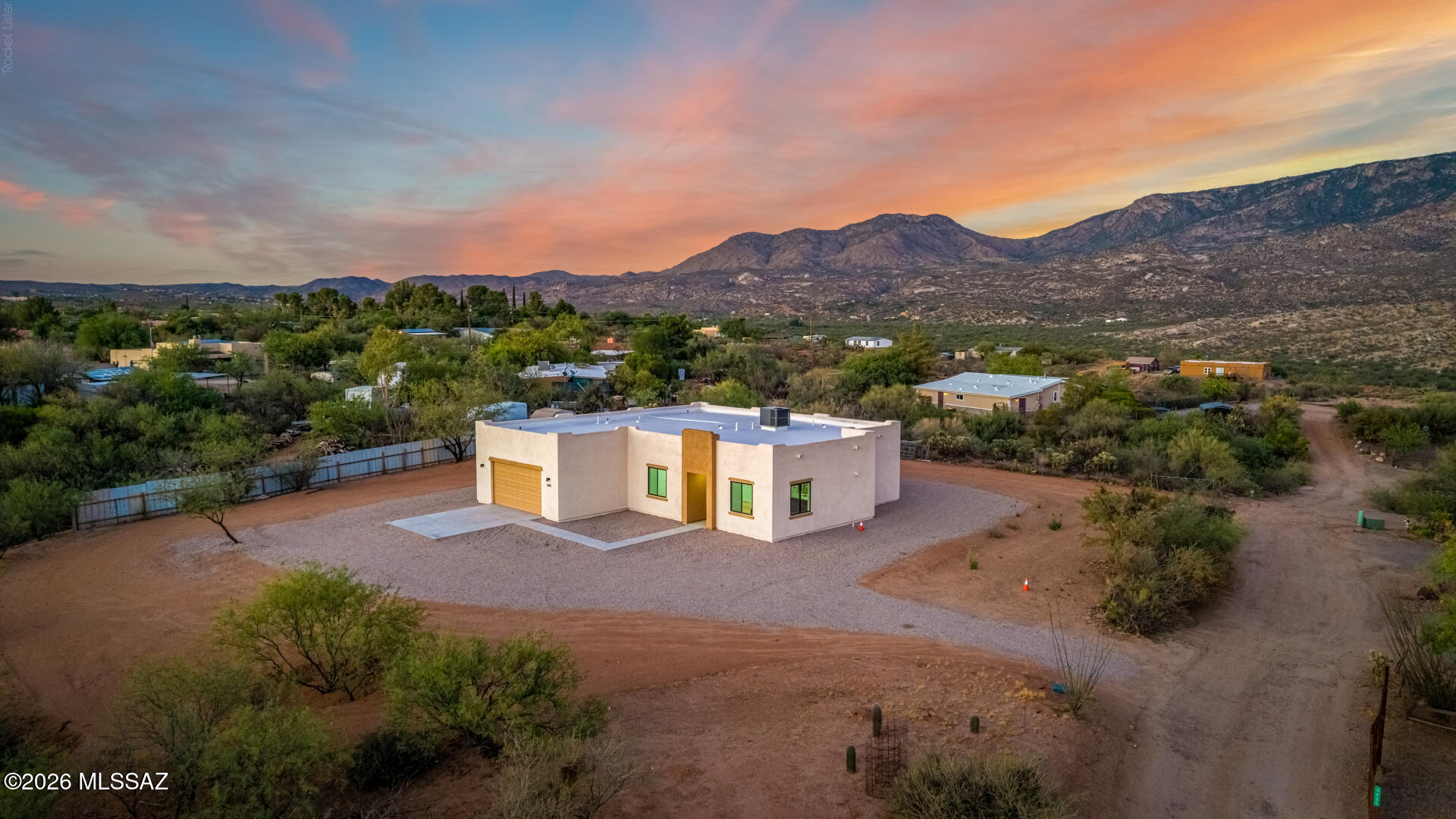 4601 East Magoo Road Tucson, AZ 85739 - Photo 2 of 38 a view of a city with mountain