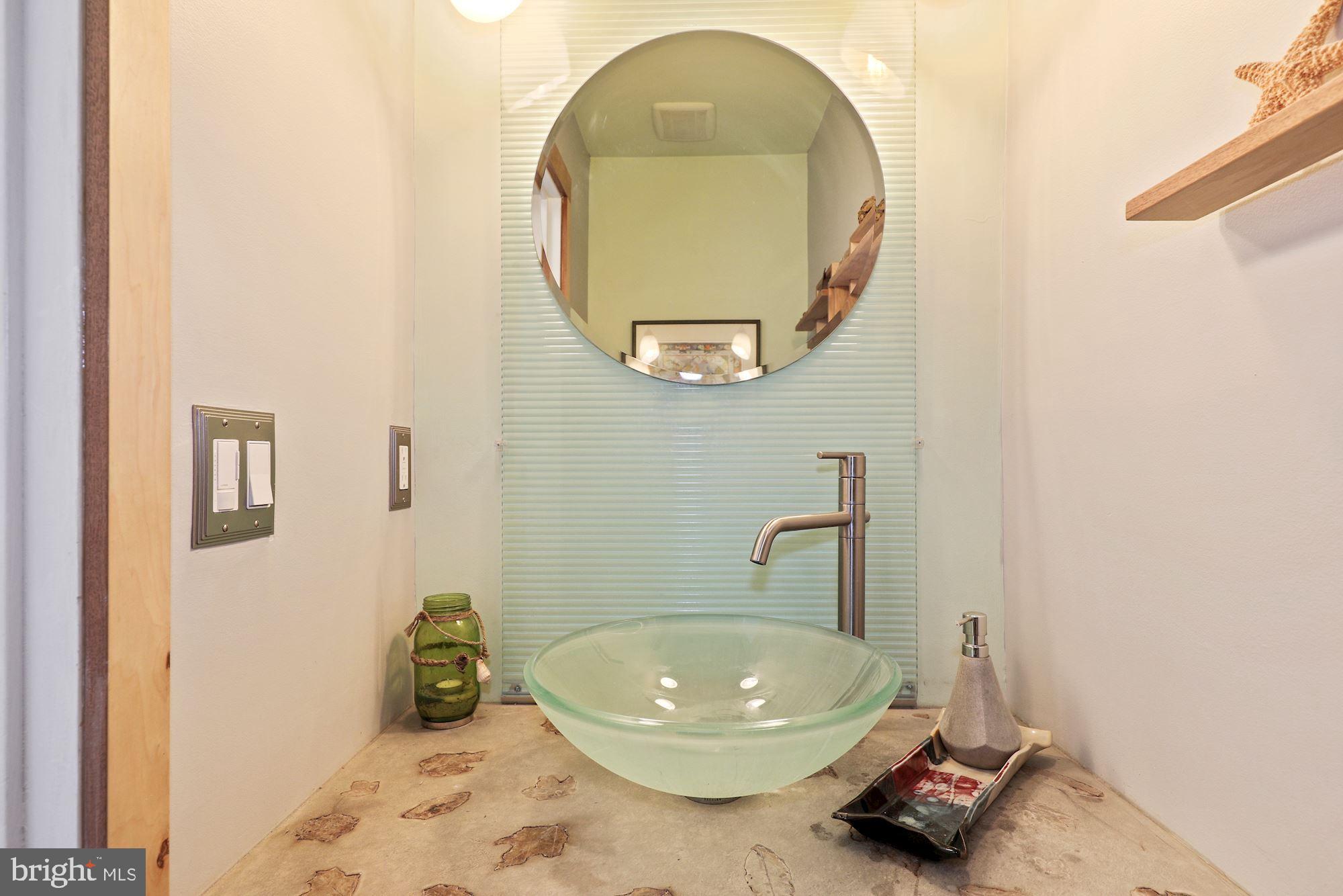 2425 Michigan Avenue Silver Spring, MD 20910 - Photo 8 of 30 Powder room with custom vanity and glass detail