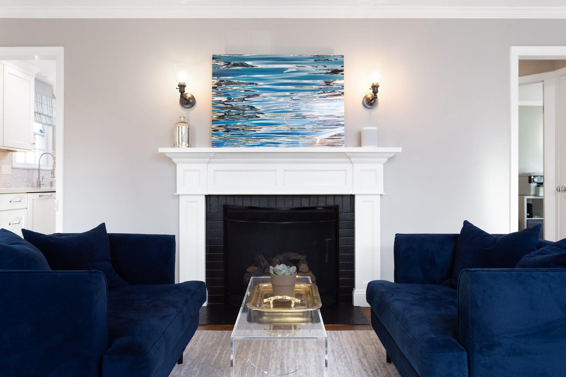 7 Devon Road Darien, CT 06820 - Photo 8 of 29 a living room with furniture and a fireplace