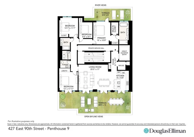 $4,295,000 | 427 East 90th Street, Unit PH9 | Upper East Side