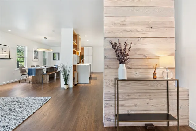 a view of livingroom with furniture and wooden floor