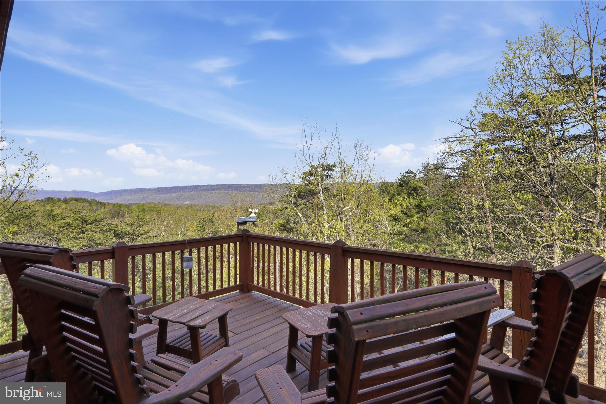 4 Parsons Ridge Road Romney, WV 26757 - Photo 10 of 58 a view of a balcony with wooden chairs