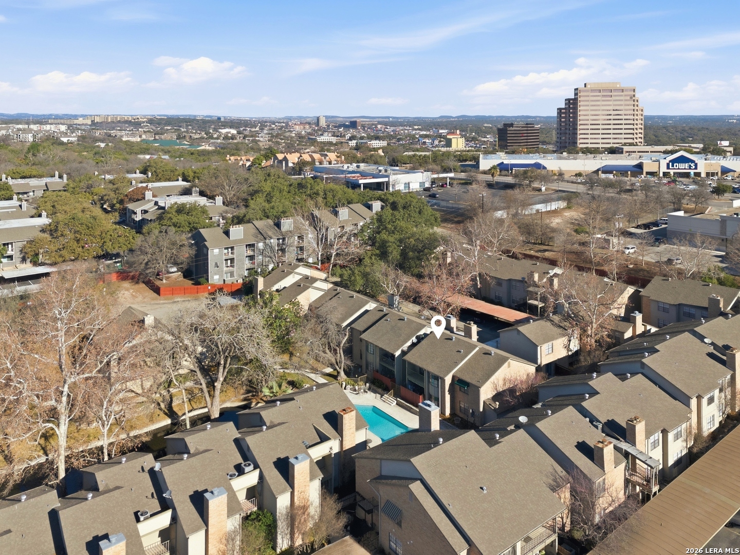 7711 Callaghan Road, Unit 404 San Antonio, TX 78229 - Photo 37 of 39 an aerial view of a city