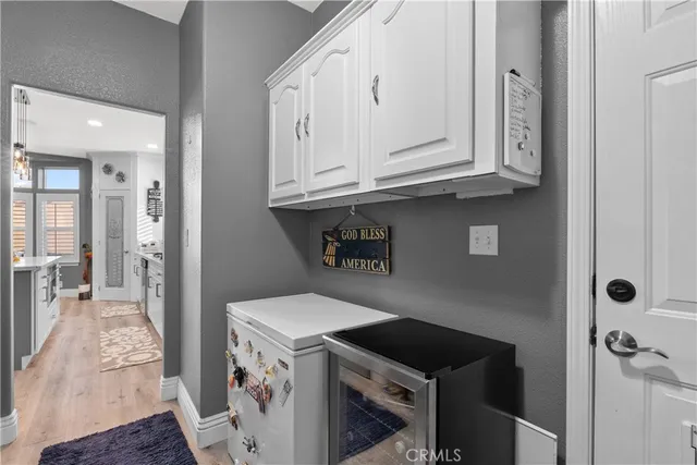 a view of a patio with swimming pool