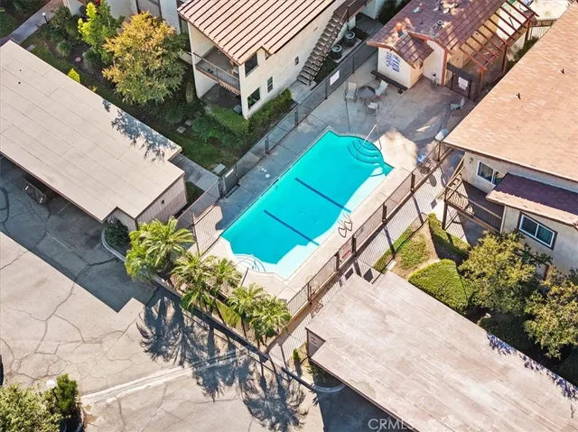 a view of a backyard with plants
