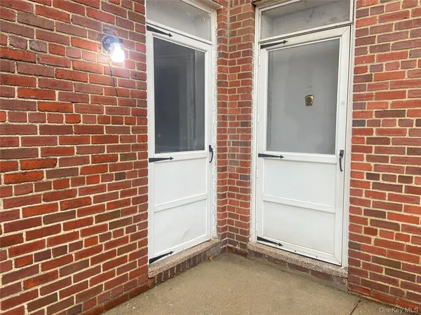 a view of front door of house