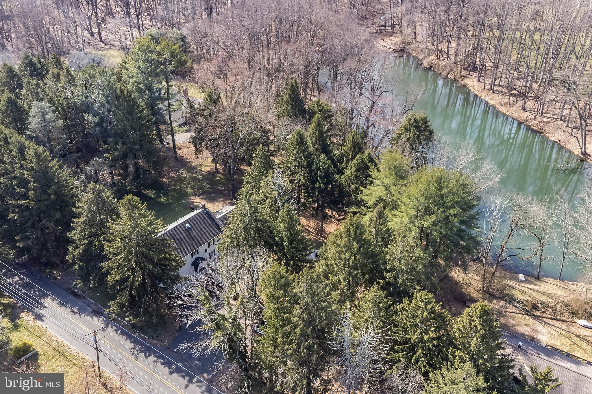 107 Millstone Road Millstone Township, NJ 08535 - Photo 7 of 28 Arial of property with 3 acre lake
