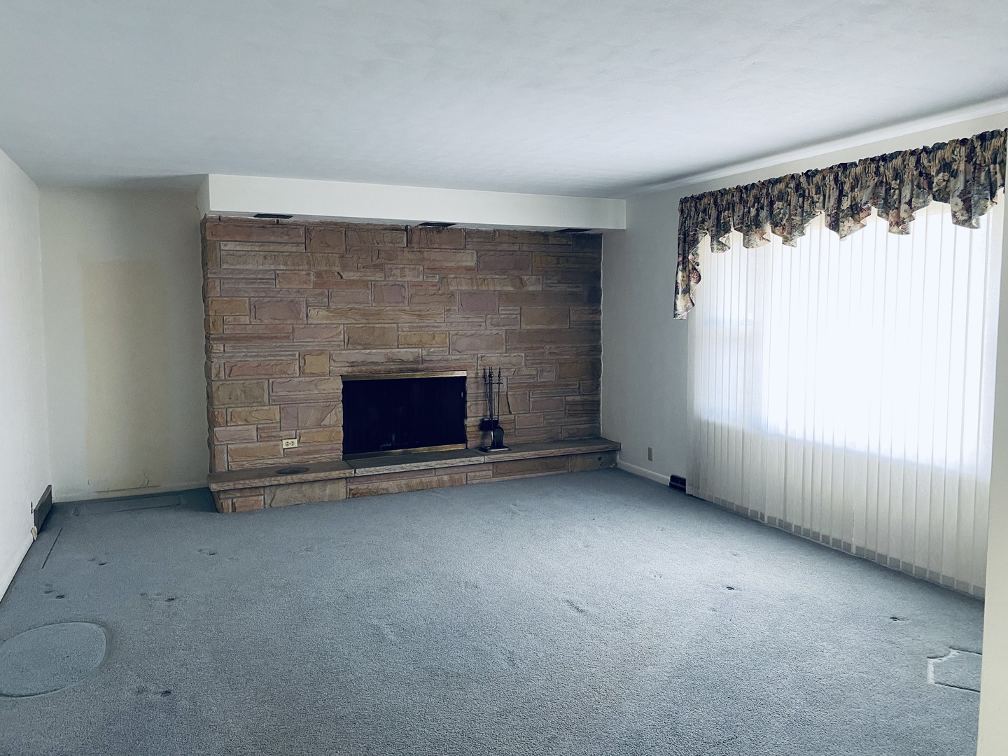 201 Janet Avenue Rochelle, IL 61068 - Photo 2 of 9 an empty room with a fireplace and window