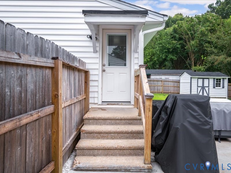 1413 Green Pasture Road Sandston, VA 23150 - Photo 30 of 37 Side Rear Entrance Off The Kitchen- To The Rear Y