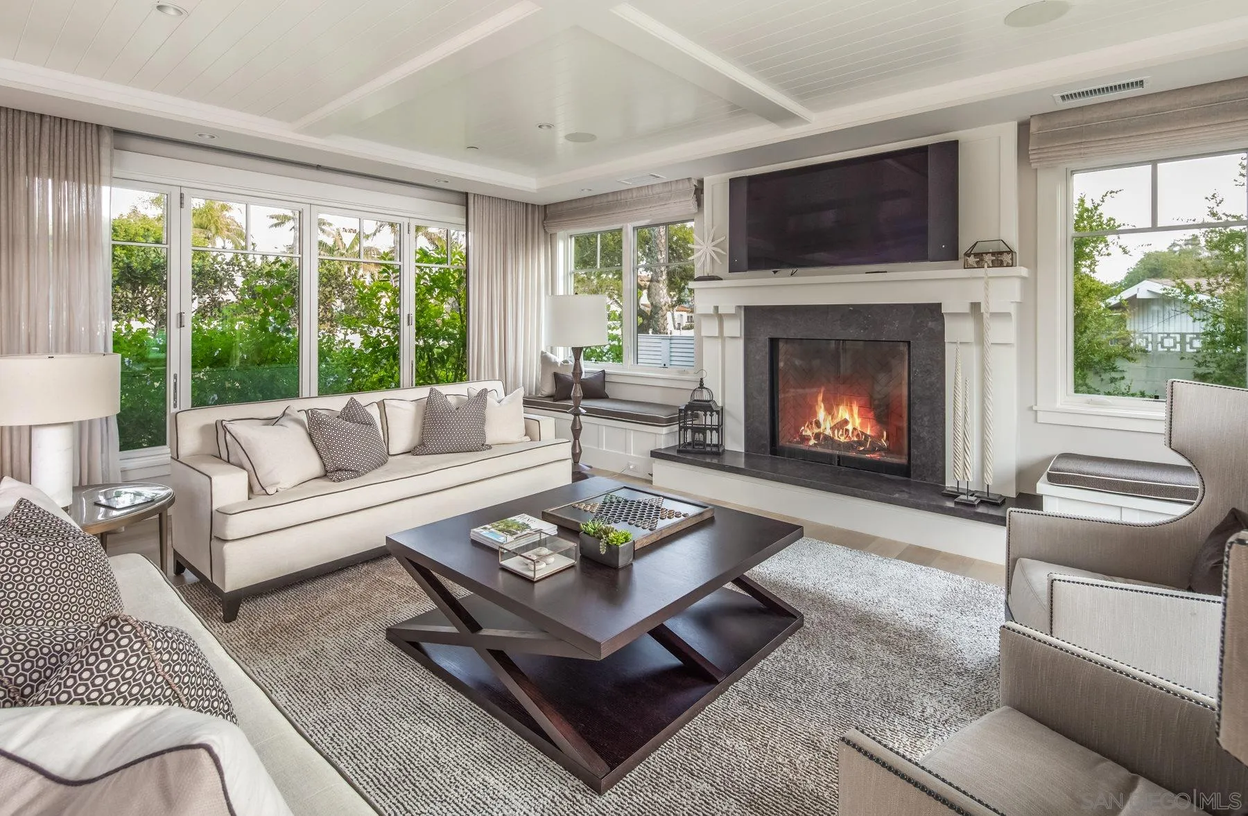 900 Alameda Boulevard Coronado, CA 92118 - Photo 7 of 30 a living room with furniture and a fireplace