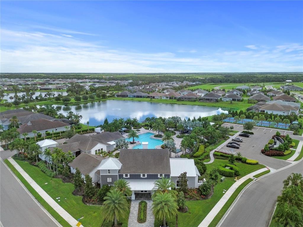 4423 Fly Rod Terrace Parrish, FL 34219 - Photo 68 of 89 an aerial view of a house with garden space and ocean view
