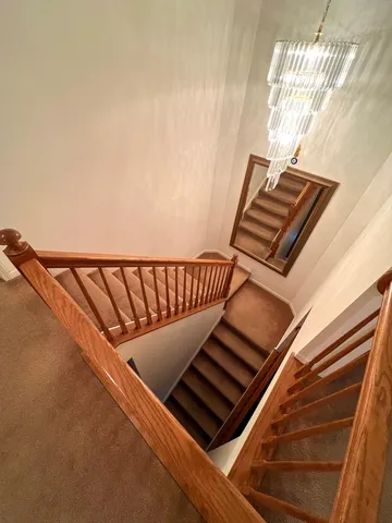 a view of a hallway with entryway