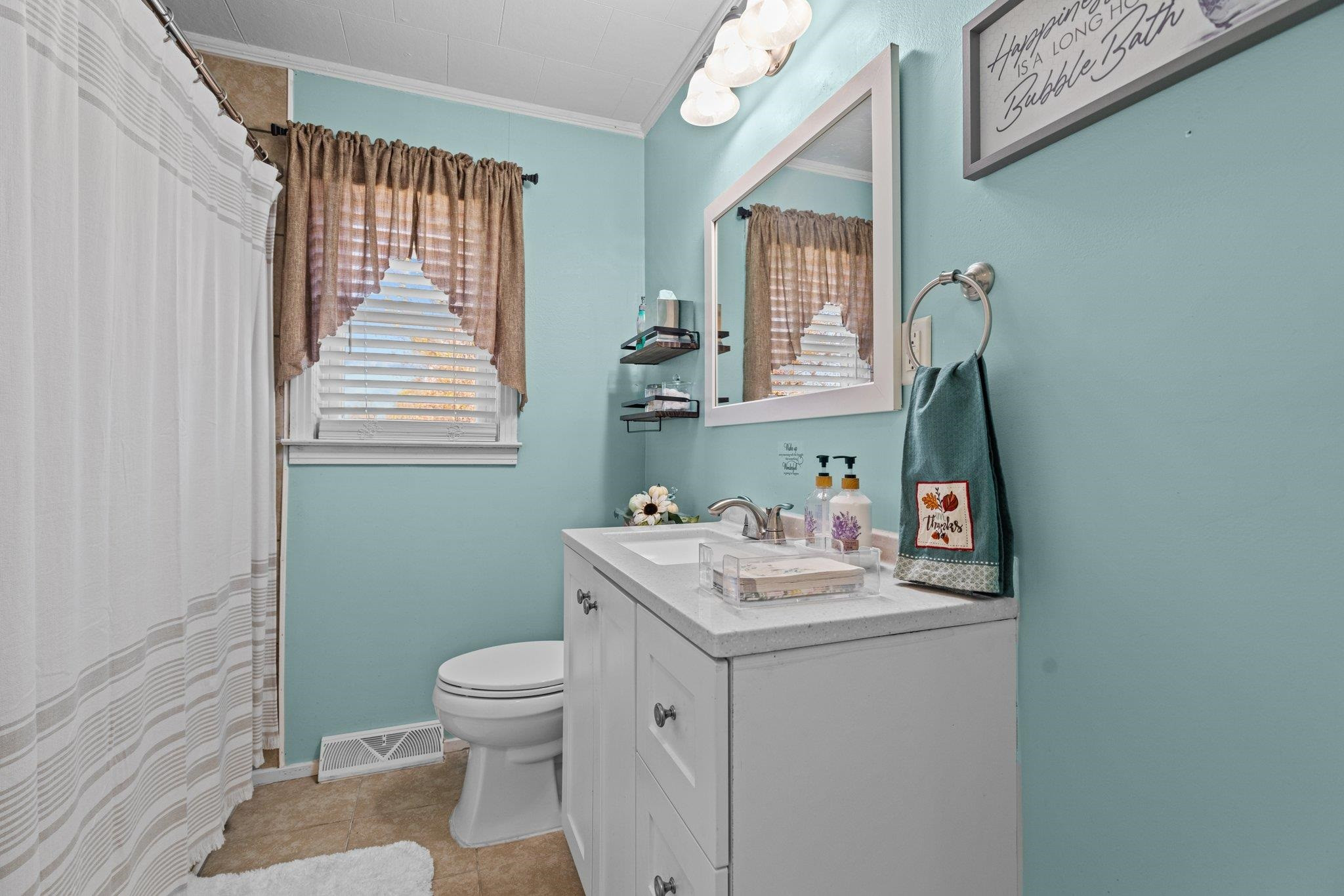 761 Jones Lester Road Roxboro, NC 27574 - Photo 21 of 27 a bathroom with a sink toilet and window