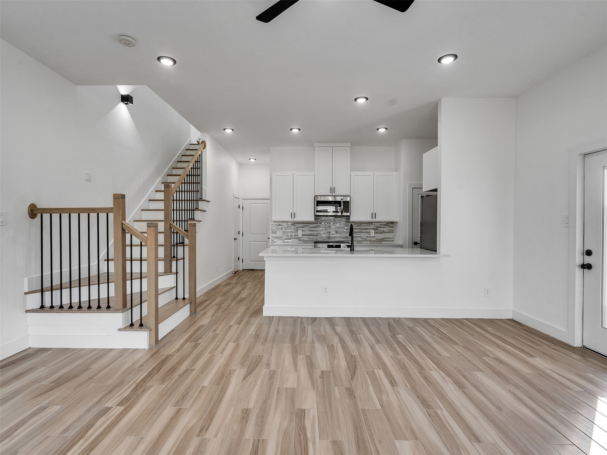 4421 Reed Road, Unit A AND B Houston, TX 77051 - Photo 5 of 39 a view of kitchen with stainless steel appliances granite countertop a stove a sink and a refrigerator