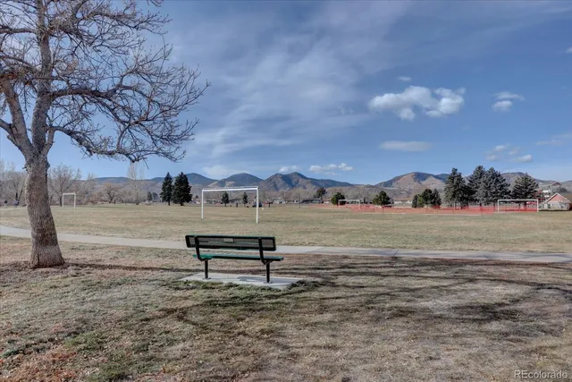 a view of a lake with outdoor space