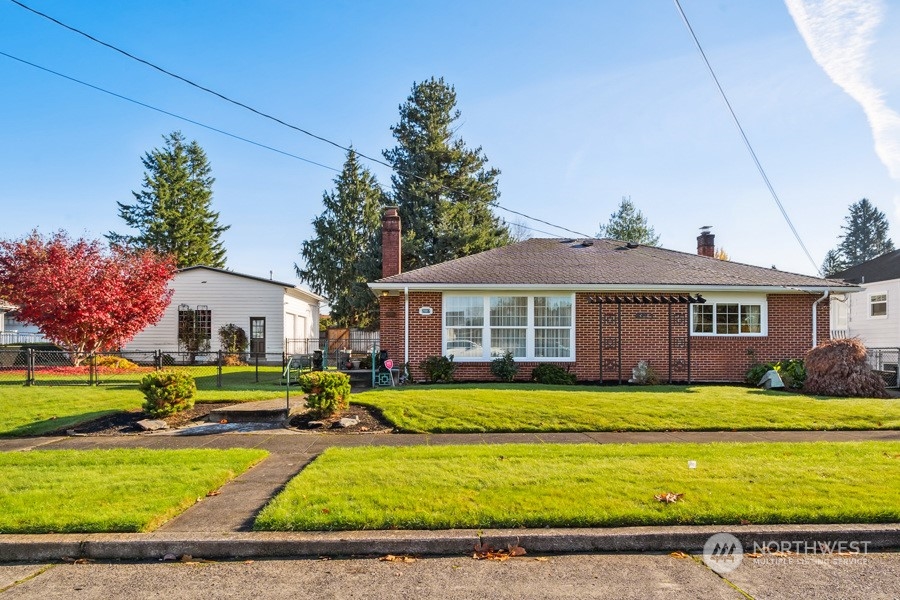a view of a house with swimming pool