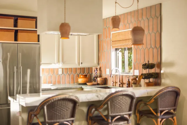 a kitchen with a sink and a window