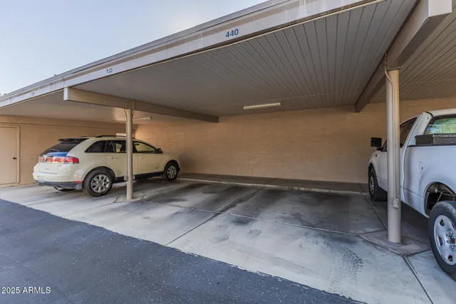 a view of a cars parking space