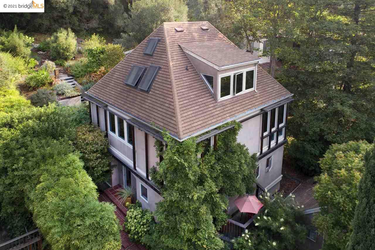 a aerial view of a house