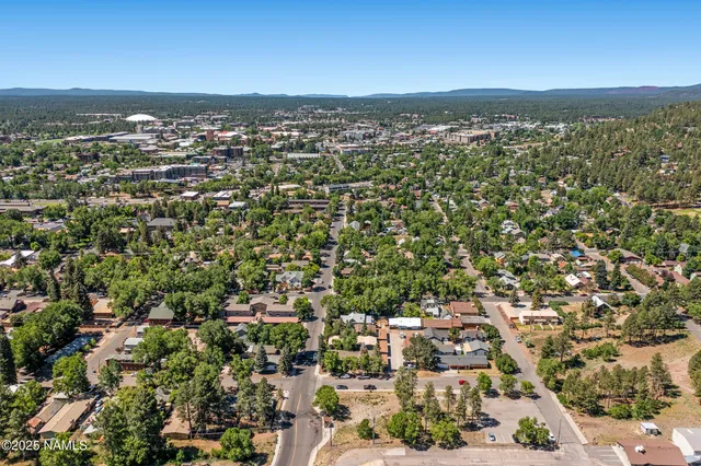 an aerial view of multiple house