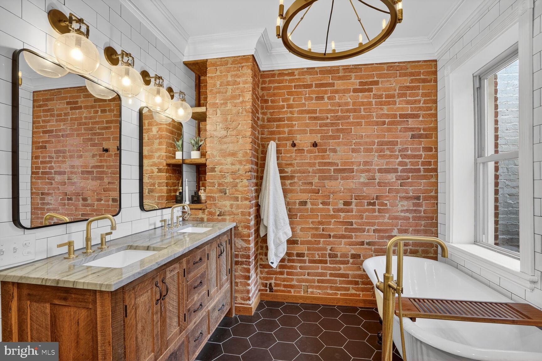 1316 Florida Avenue Northwest Washington, DC 20009 - Photo 19 of 43 a bathroom with a sink and a mirror