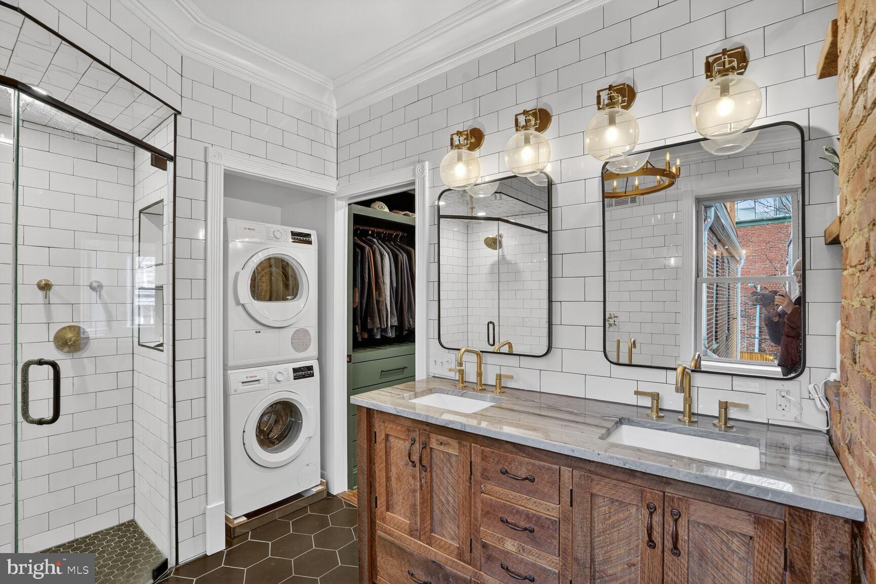 1316 Florida Avenue Northwest Washington, DC 20009 - Photo 21 of 43 a bathroom with a sink and mirror
