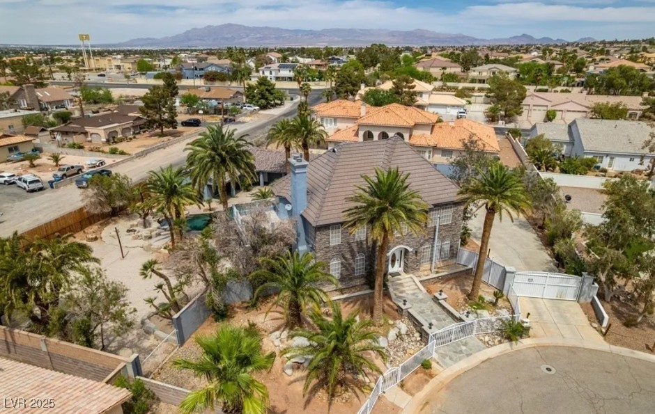 6520 Turtle Hill Road Las Vegas, NV 89110 - Photo 7 of 59 Aerial view of residential area with mountains