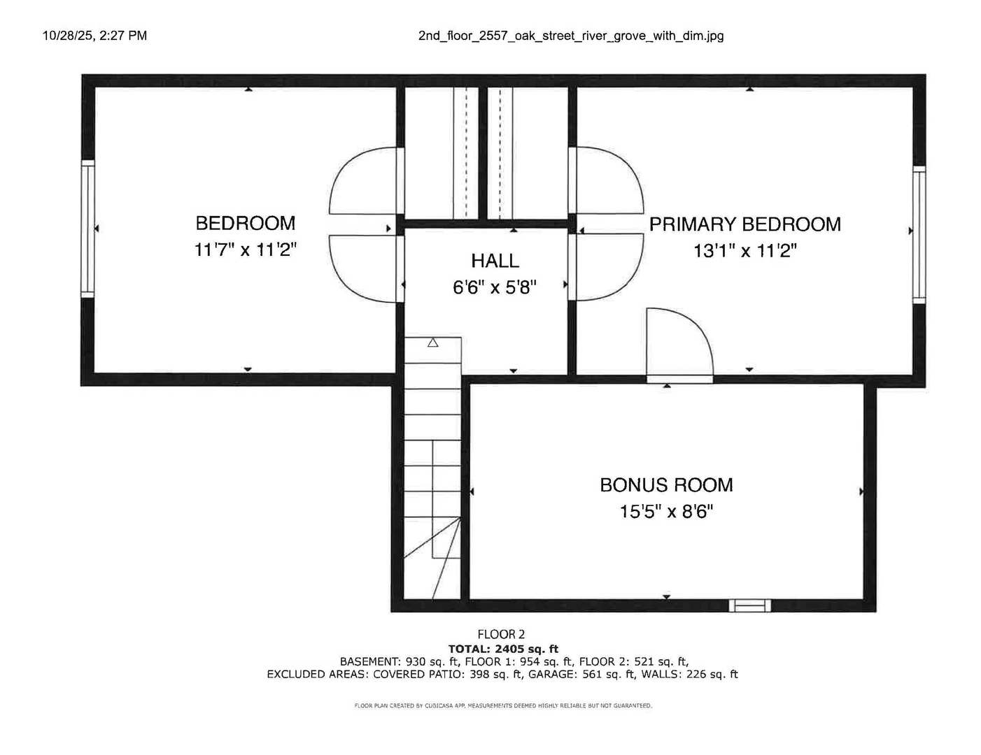 2557 Oak Street River Grove, IL 60171 - Photo 39 of 42 a picture of a floor plan