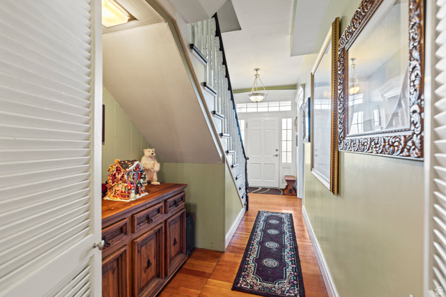 155 West Center Street Fillmore, UT 84631 - Photo 40 of 86 Doorway to outside featuring stairs and wood finished floors