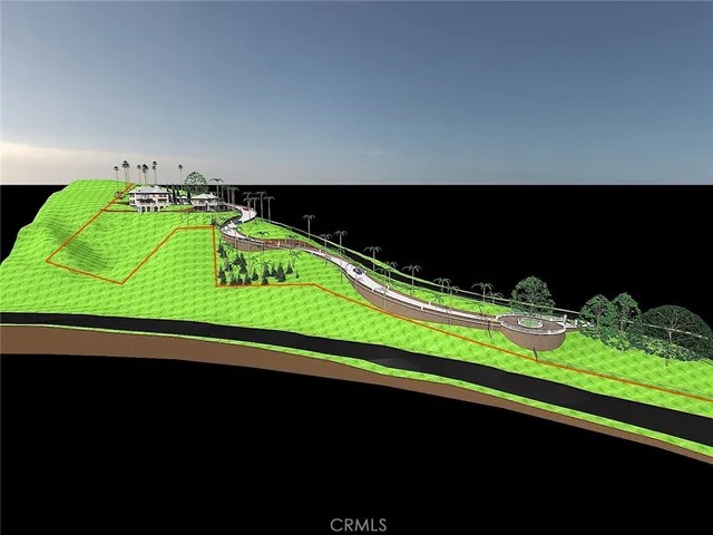 a view of a two park that has a car parked