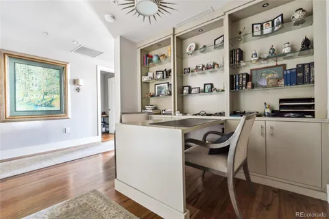 view of hall way with mirror