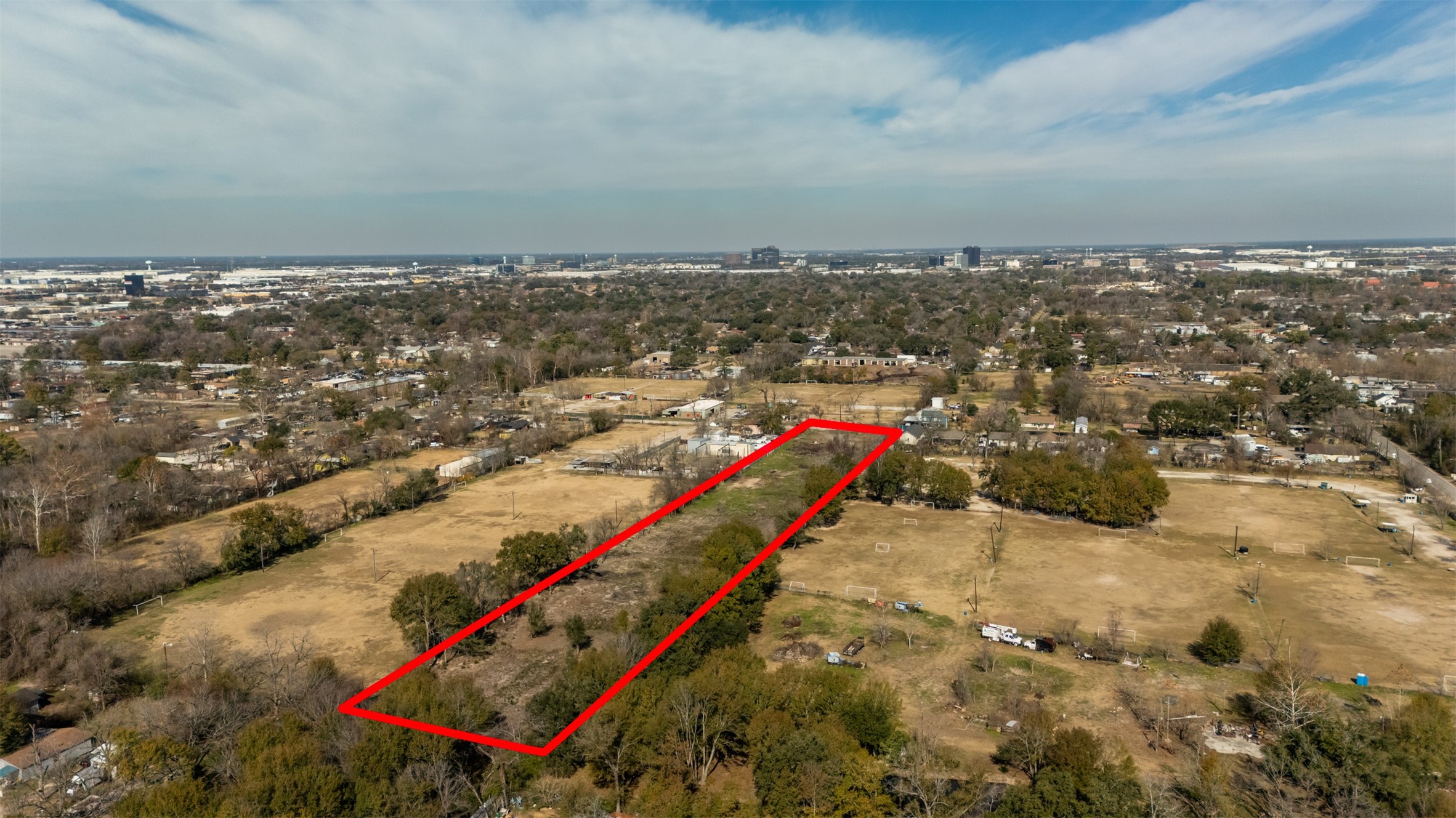 an aerial view of a city