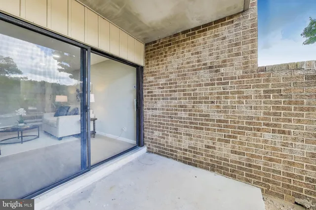 a view of outdoor space with sliding door