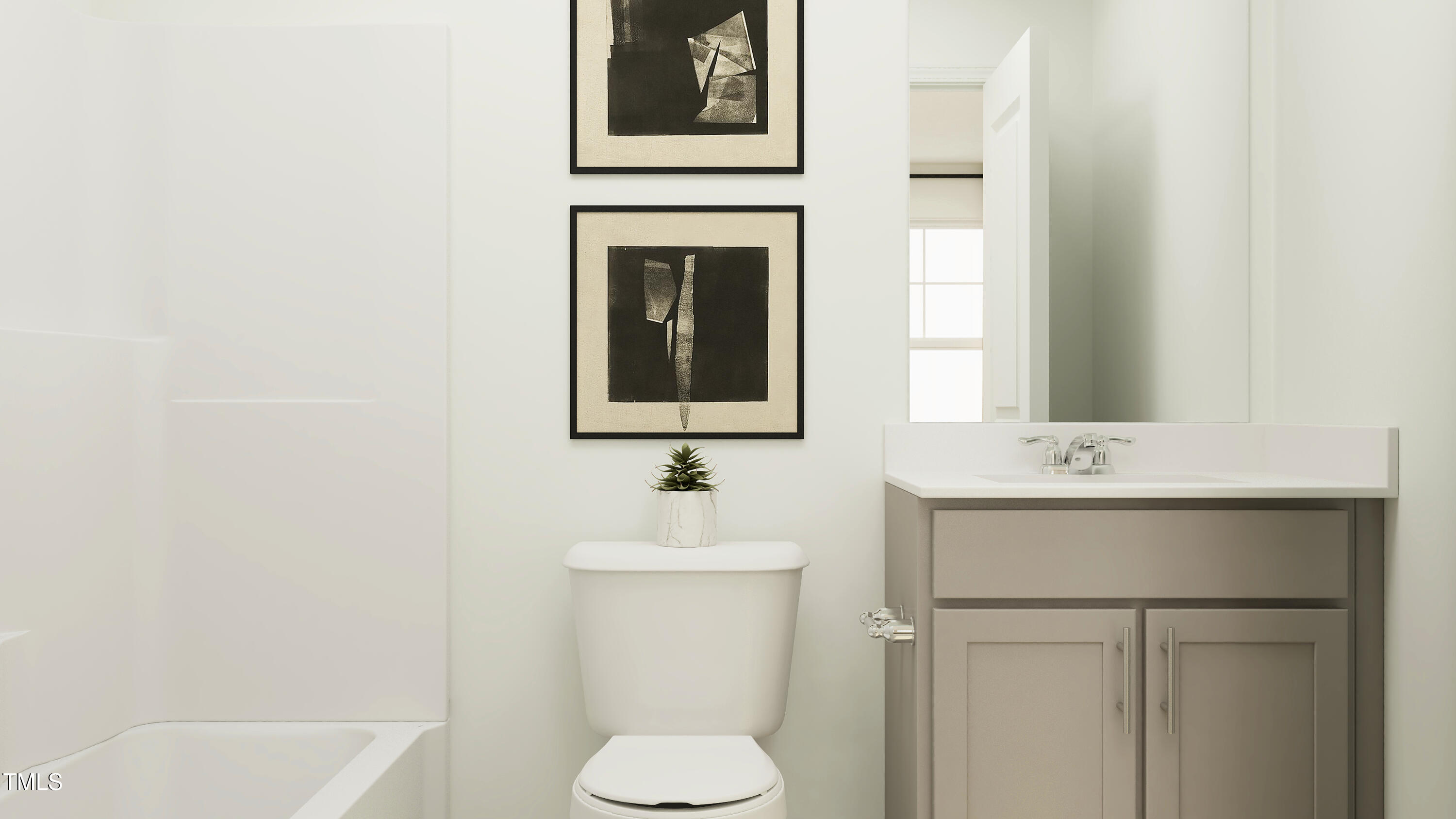 3602 Elm Grv Lane Raleigh, NC 27604 - Photo 12 of 25 a bathroom with a sink toilet and mirror